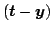 $\Brc{\mb{t}-\mb{y}}$
