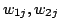 $w_{1j},w_{2j}$