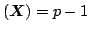 $\Brc{\mb{X}}=p-1$