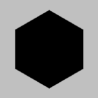 A filled hexagon