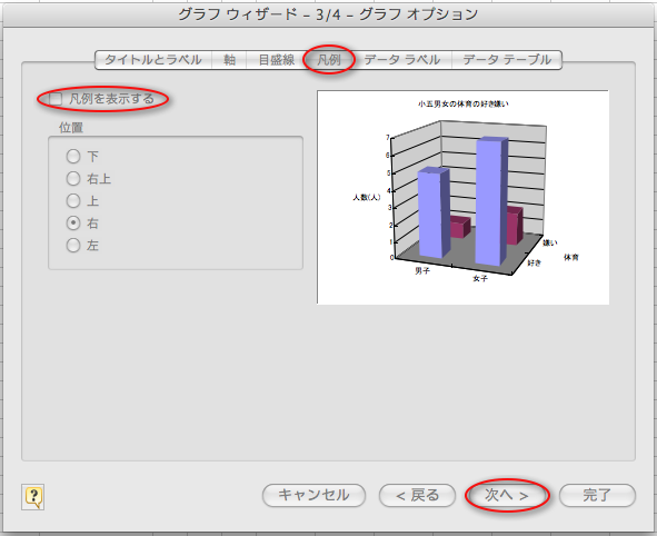 3次元棒グラフの作成（4）