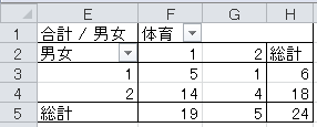 ピボットテーブルの作成（6）