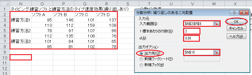 分散分析の計算（6）