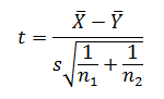 2標本検定の数式（2）