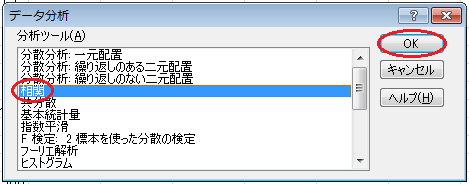 相関係数の計算（1）