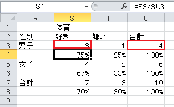 クロス集計表の作成（10）